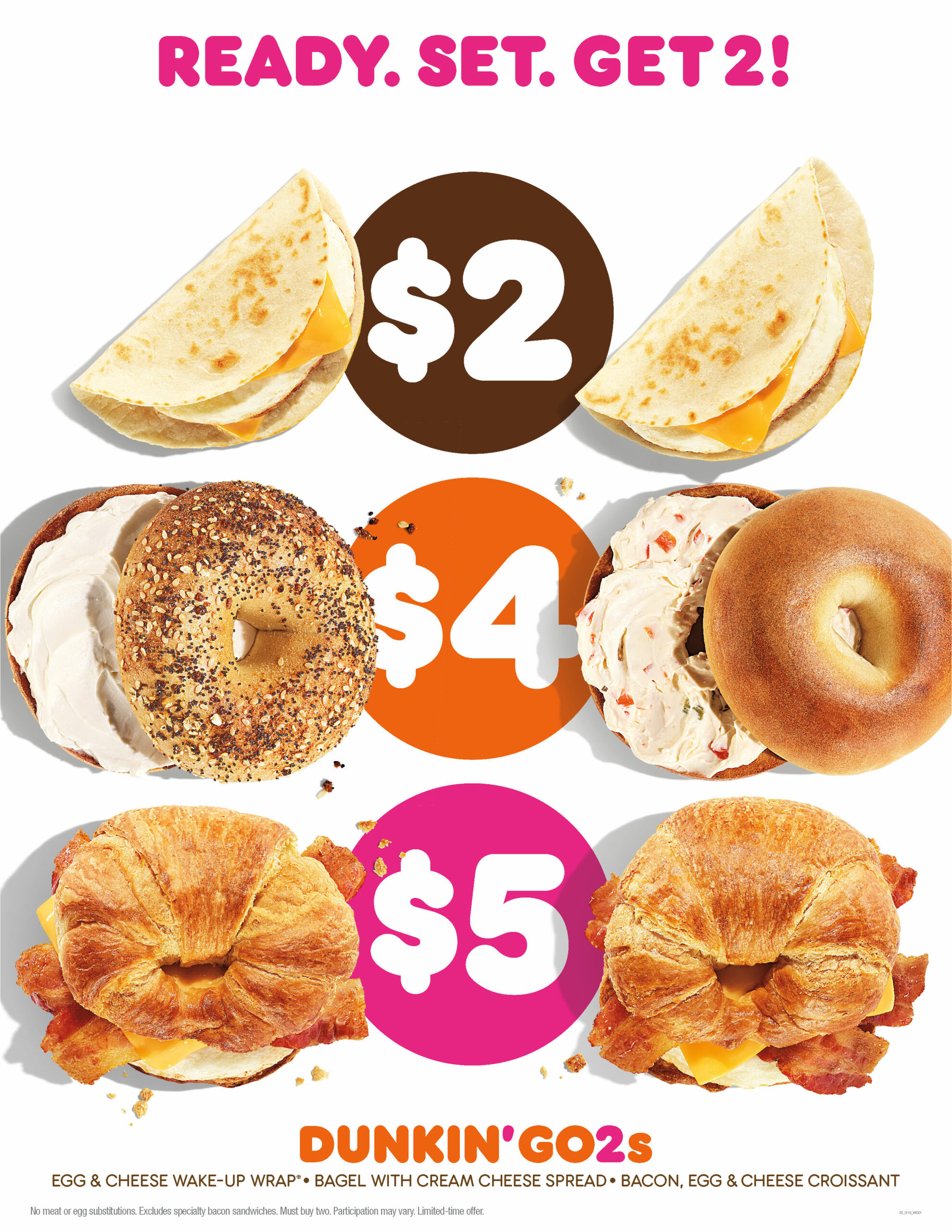 Dunkin' Breakfast Menu